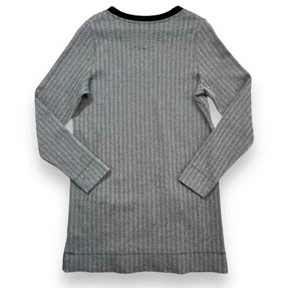 NWOT Soft Surroundings Herringbone Velvet Trim Sweater Tunic Dress - Picture 4 of 4